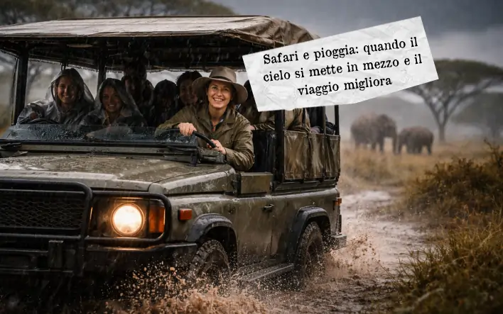 Safari e pioggia quando il cielo si mette in mezzo e il viaggio migliora